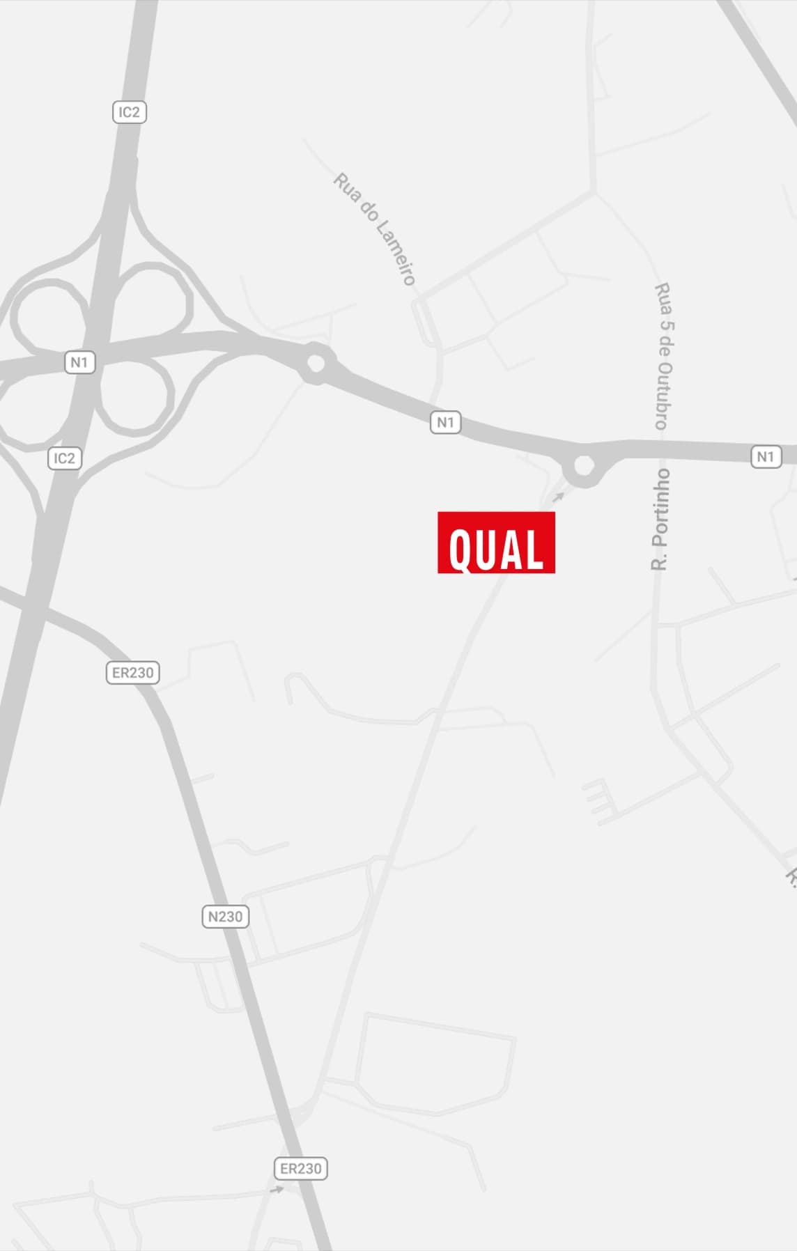 Localização QUAL – Rua da Cerciag 645, Águeda